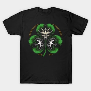 Creepy Shamrock Clover Leaf T-Shirt